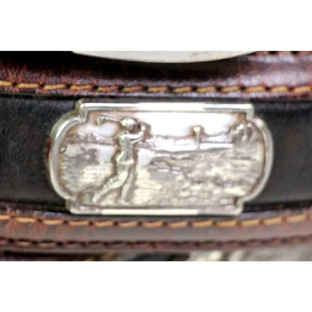 BRIGHTON BROWN BLACK GENUINE LEATHER 1 1/8